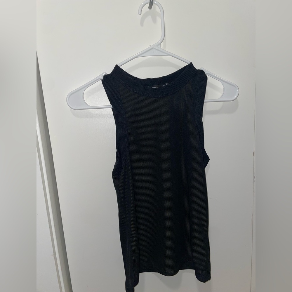 Black Ripped Tank Top